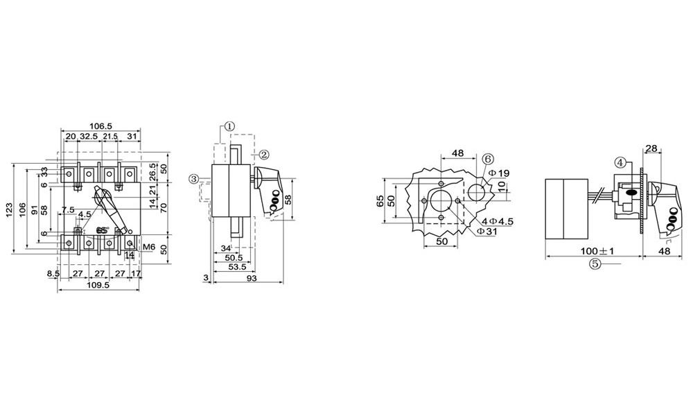 100 Amp 3 Phase Isolator Switch 100a